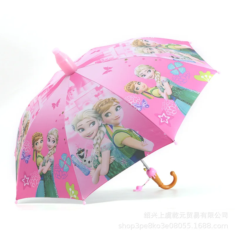 

16 Color Manufacturers Wholesale Creative Cartoon Children's Long-handle Umbrella With Waterproof Cover Kids Umbrella 2019 New