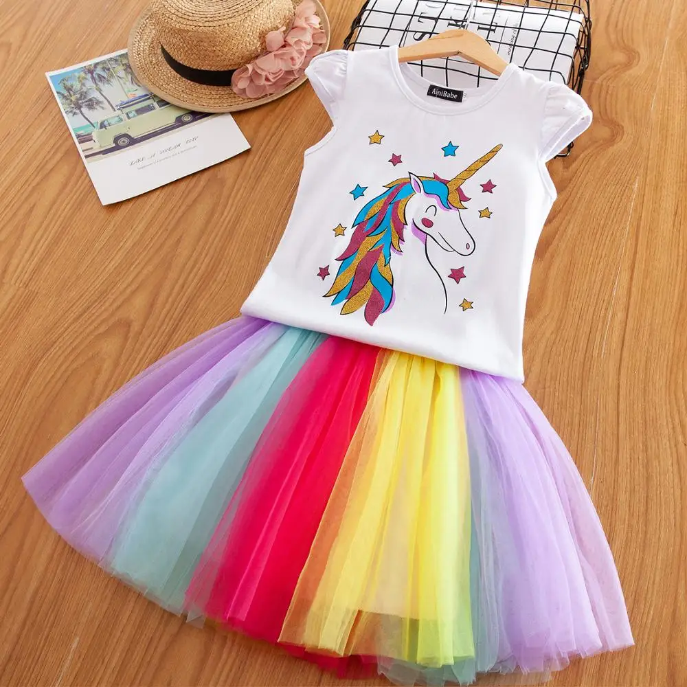 

Fancy Star Design Unicorn Dress for Girls Princess Unicornio Party Dresses Summer Kids Dresses for Girl Easter Costume TutuDress