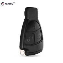 KEYYOU 3 Bottoni Smart Key Caso Fob Caso Borsette Con La Batteria Della Clip Del Supporto Per Mercedes Benz MB C E ML S SL SLK CLK AMG Soft Button