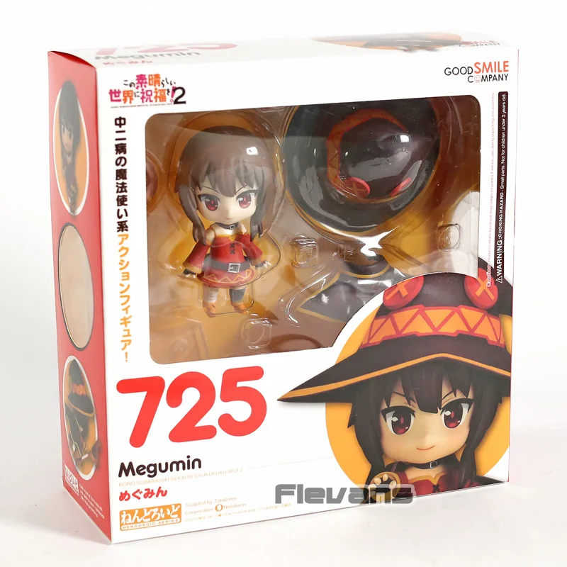 Nendoroid 725 Konosuba Megumin ПВХ фигурка Коллекционная модель игрушки