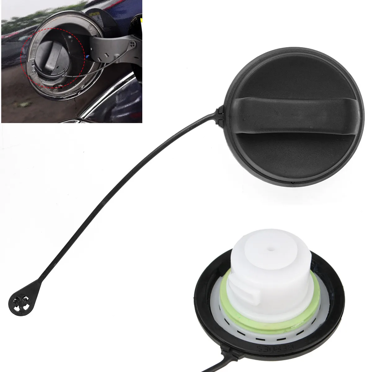 

Inside Fuel Gas Tank Cover 05-12 Cap For Ford Focus MK2 Fuel tank cap Perfect match for the original car