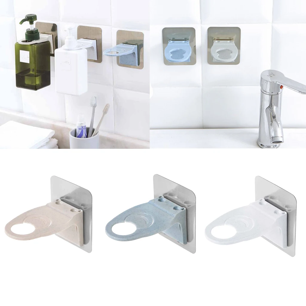 Buy 3pcs Self Adhesive Wall Mounted Bathroom Shampoo