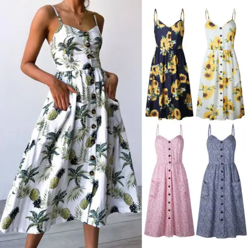 vestido florido girassol