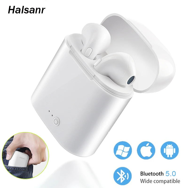 

10pcs/lot i7s TWS 5.0 Wireless Bluetooth Earphone Stereo Earbud Headset With Charging Box For All Bluetooth tablet Smart phone