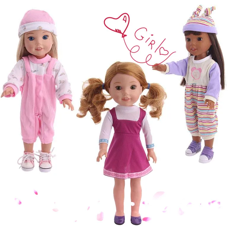 

best premium 3 style Doll Clothes for 14.5 Inch american Doll Wellie Wishers Dolls