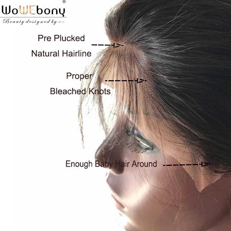 Кудрявые прямые 13*4 человеческие волосы на кружеве парики с челкой Бразильские волосы remy итальянские яки предварительно сорванные отбеленные узлы WoWEbony