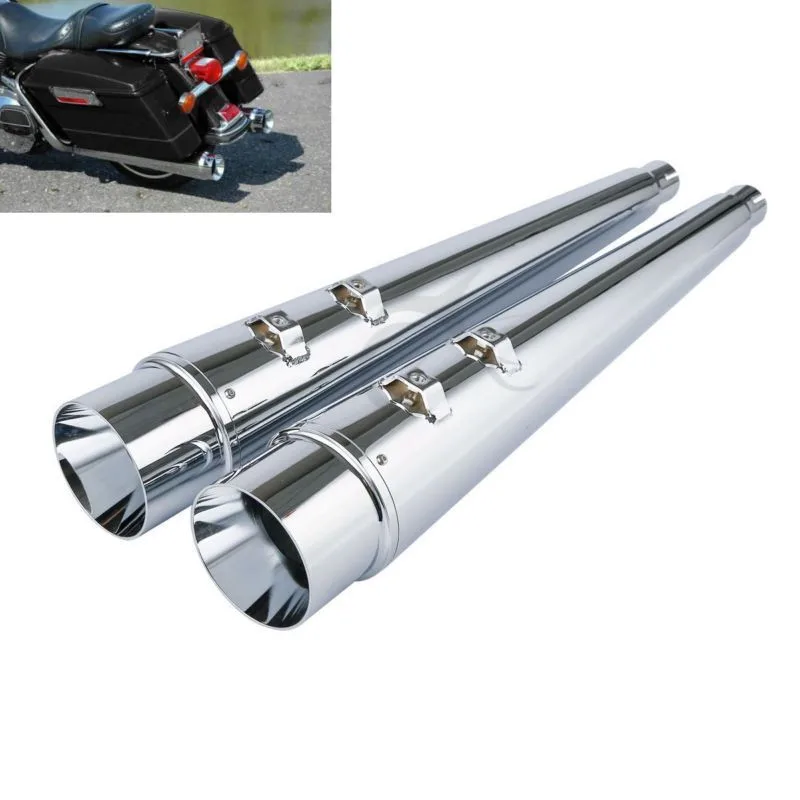 4\ Megaphone Slip-On Mufflers Exhaust For Harley Bagger Touring Models Electra Glide Road King Ultra Classic FLHTCU 1995-2016 4\ Megaphone Slip-On Mufflers Exhaust For Harley Bagger Touring Models Electra Glide Road King Ultra Classic FLHTCU 1995-2016