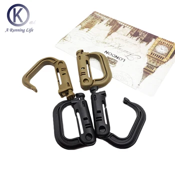 

D-Type Carabiner Buckle Camp Spring Snap Clip Hook Camping Accessories MOLLE system accessory 2pcs/lot