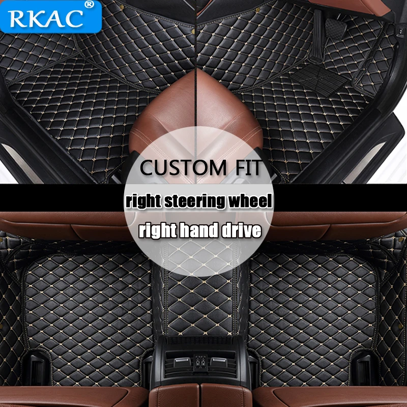 

RKAC For right hand drive Custom car floor mats for Land Rover All Models Discovery 3 4 Rover Range Evoque Sport Freelander