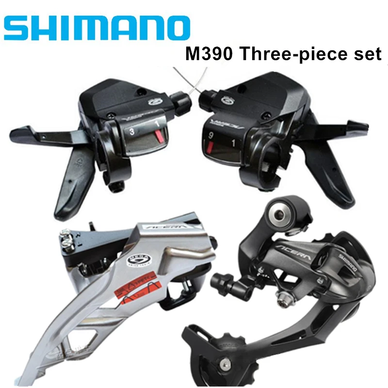 

Shimano ACERA M390 9S 27S Speed MTB Bicycle Groupset Kit 3 Parts with Shifter Lever & Front and Rear Derailleur