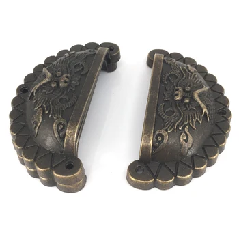 

70*35MM Dragon Shell Knobs Dresser Drawer Pull Handle Antique Bronze Furniture Handles Chinese Handle Cabinet Hardware w/Screws