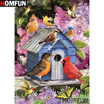 

HOMFUN Full Square/Round Drill 5D DIY Diamond Painting "Animal bird" Embroidery Cross Stitch 5D Home Decor Gift A14437