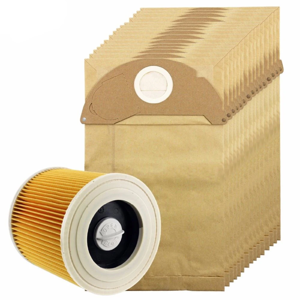 Free Post New 15 Pcs dust bag and 1X Filter Kit For Karcher Vacuum