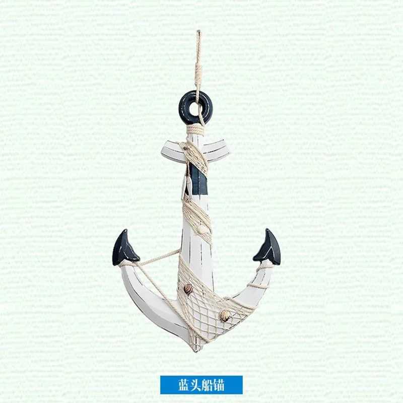 

60 Cm Sea Anchor Mediterranean Style Wall Decorative Handmade Coffee Bar Decoration Wood Anchor Home Decoration Accessories