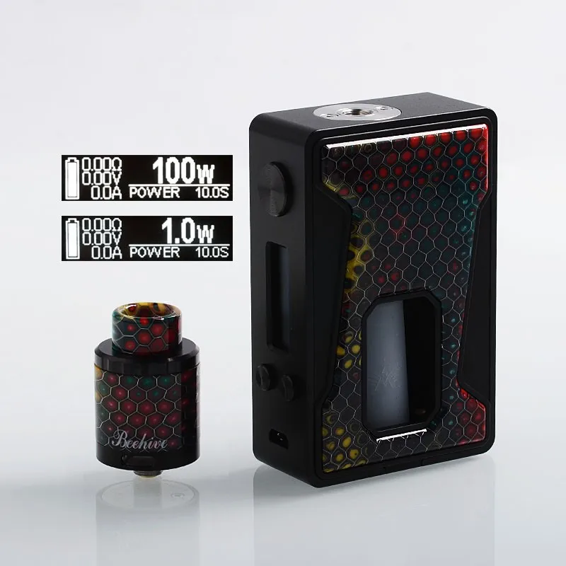 

Original Aleader Bhive 100W TC VW Squonk 18650 Box Mod + 24mm BF RDA Atomizer Vape Kit with 7ml Bottom Feeder Silicone Bottle