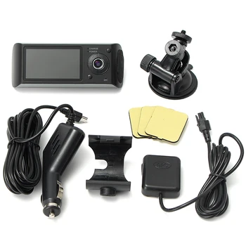 

r300/x3000 GPS 2.7" 16:9 Dual Lens Camera Car DVR Dash Cam Video Recorder G-sensor GPS Night Vision