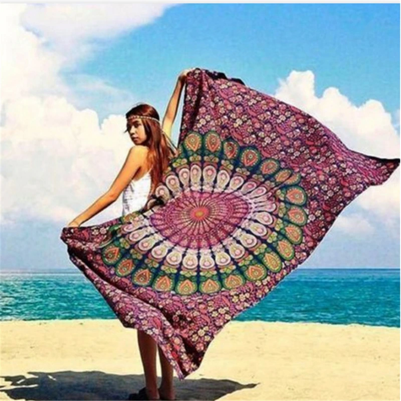 Oversize Hippie Mandala Tapestry Wall Hanging Bohemian Psychedelic Tapestry Fabric Wall Carpet Bed Sofa Cover Picnic Mat Shawl