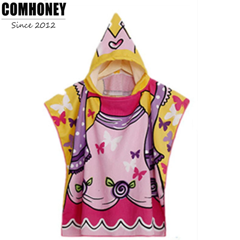 Mermaid Blanket Child Bathrobe for Girls 0 6T Baby Poncho Hooded Towel