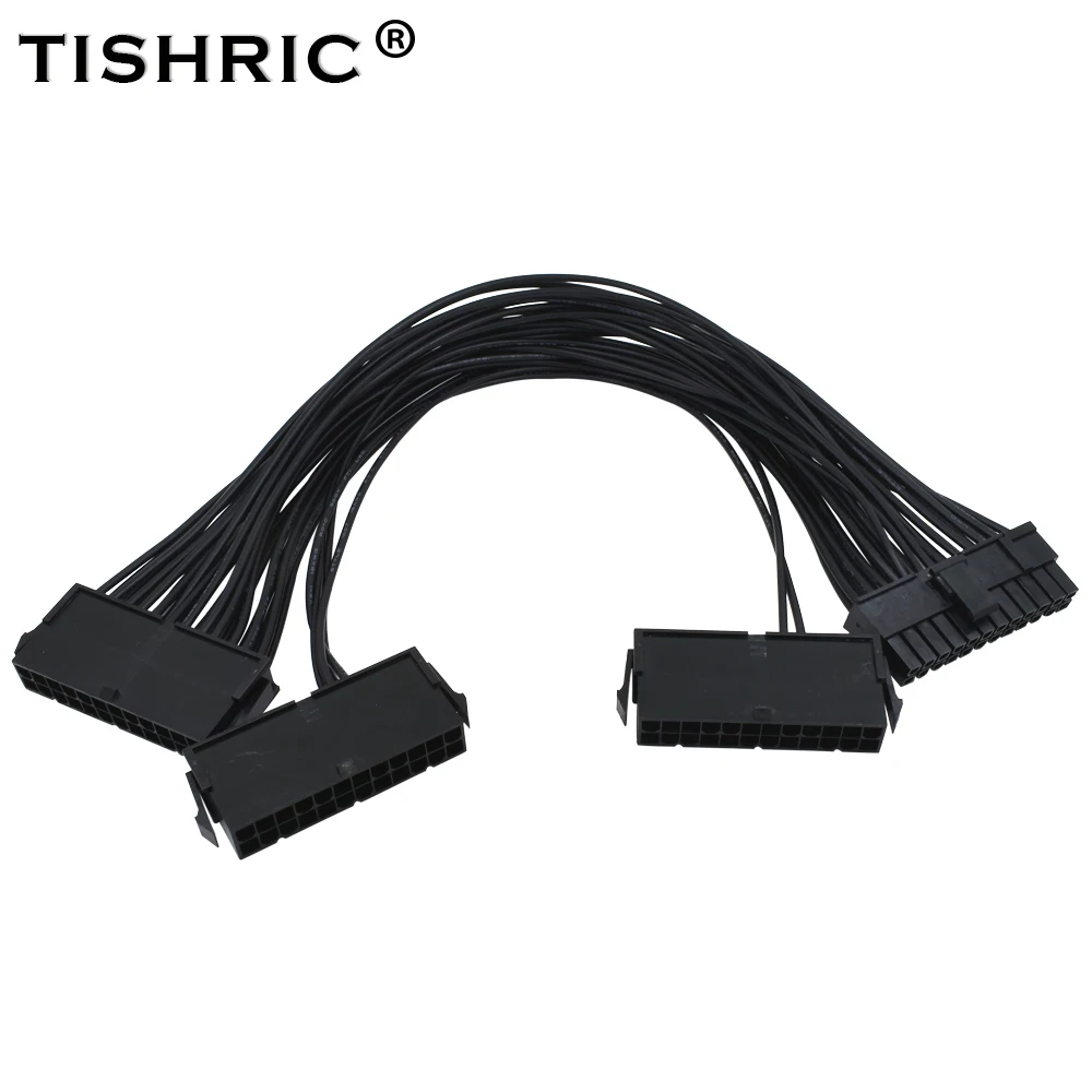 

TISHRIC ADD3PSU 24Pin Molex Starter Extender ATX Dual PSU Power Supply Adapter Cable sync Synchronous For Bitcoin Mining Miner