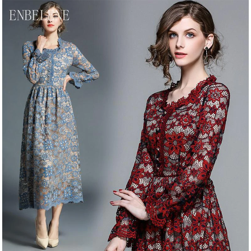 ladies red floral dress