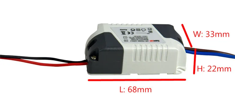 SANPU SMPS Светодиодный драйвер питания 350 мА Постоянный ток 7 Вт импульсный источник питания трансформатор освещения(4. 7) x1W AC Вход пластик