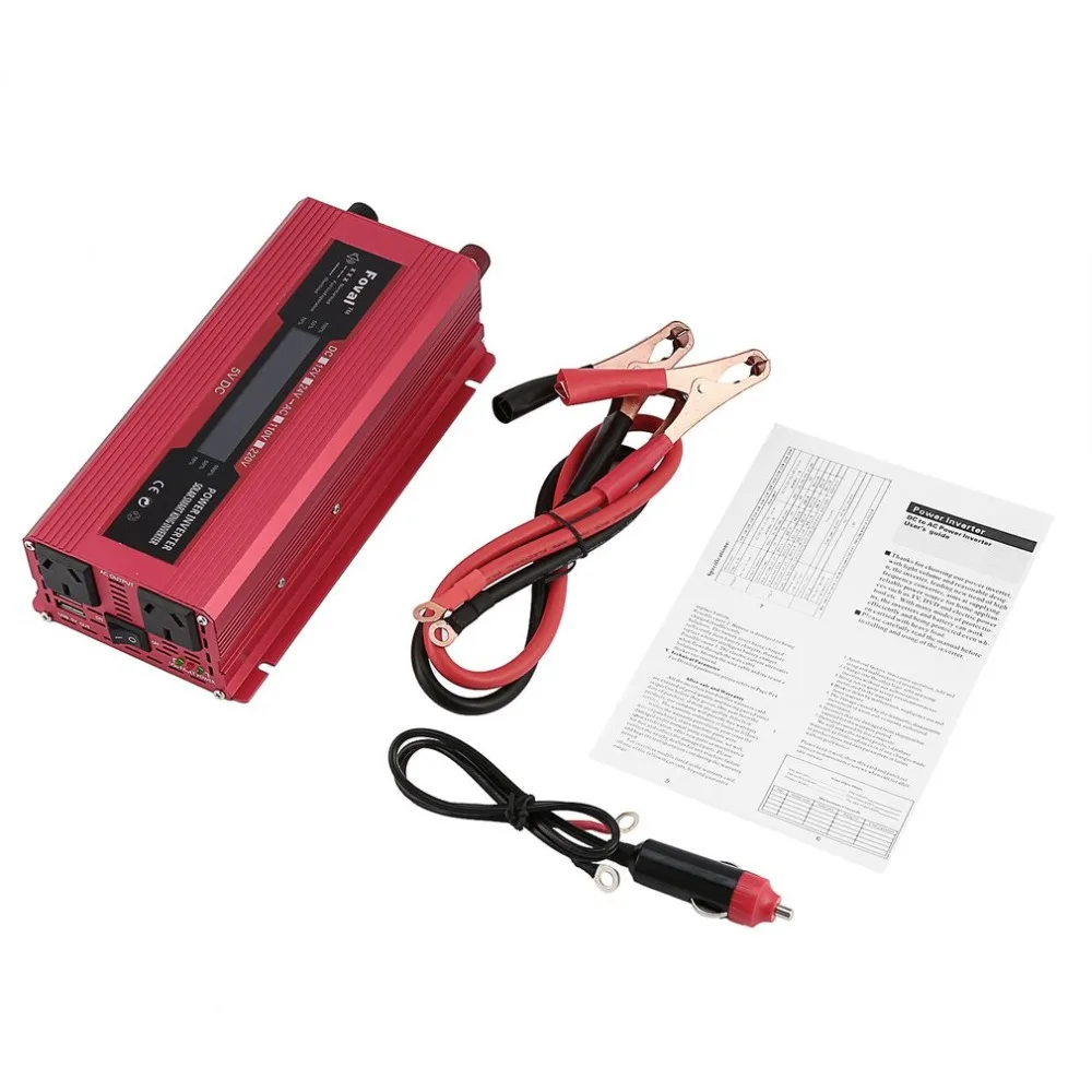 

2018 Universal Short Circuit Overload Protection Car Solar Power Inverter DC 12/24V to AC 220V Modified Sine Wave Converter