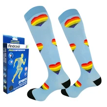 Findcool Компрессионные гольфы для бега женские счастливые носки забавные спортивные носки