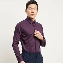 Новинка, мужские хлопковые деловые костюмы с длинными рукавами, рубашки, однотонные, белые, обычные, деловые мужские рубашки, Camisa Masculina DF611