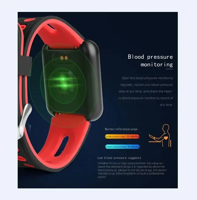 Смарт часы P68 с Bluetooth пульсометром и тонометром|Смарт-часы| |