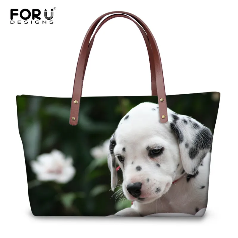 Us 24 39 Off Forudesigns Women S Animal Dog Handbag Dalmatian Print Luxury Handbags For Woman High Quality Tote Bags Casual Messenger Bag In