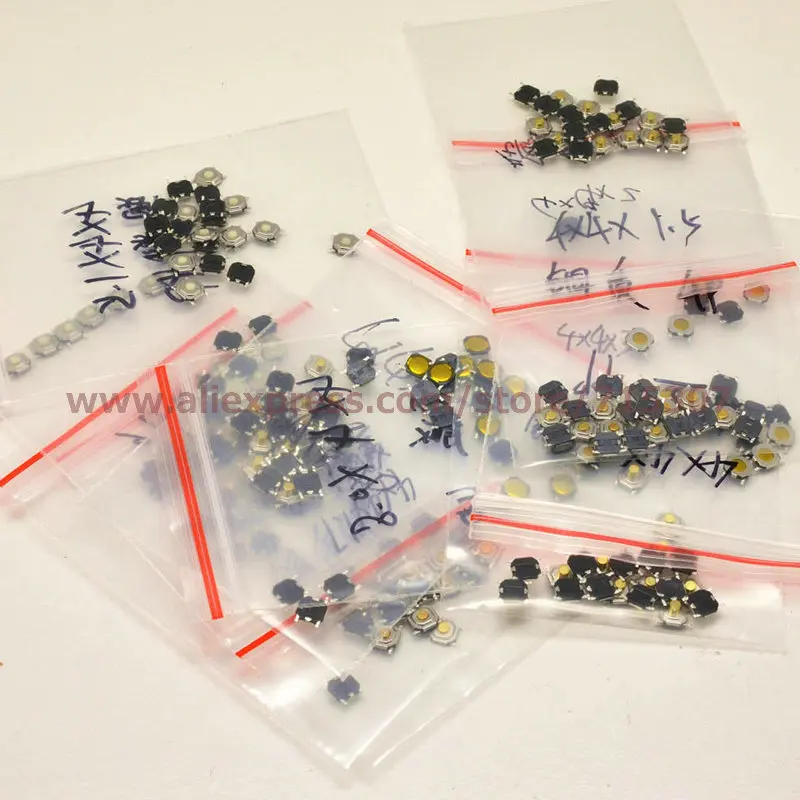 

PHISCALE 4*4 Tact Switch Kit smd commonly used slim volume 11 x 20= 220pcs