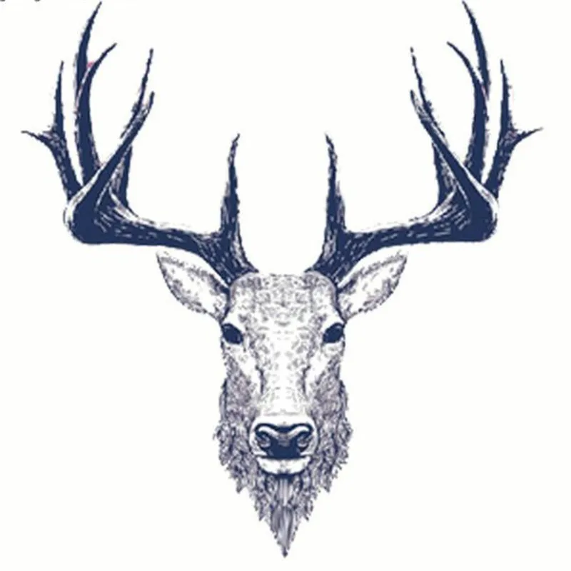 T shirt women heat transfer printing deer head Punk biker patch for clothes iron on patches clothing 3D stickers | Дом и сад