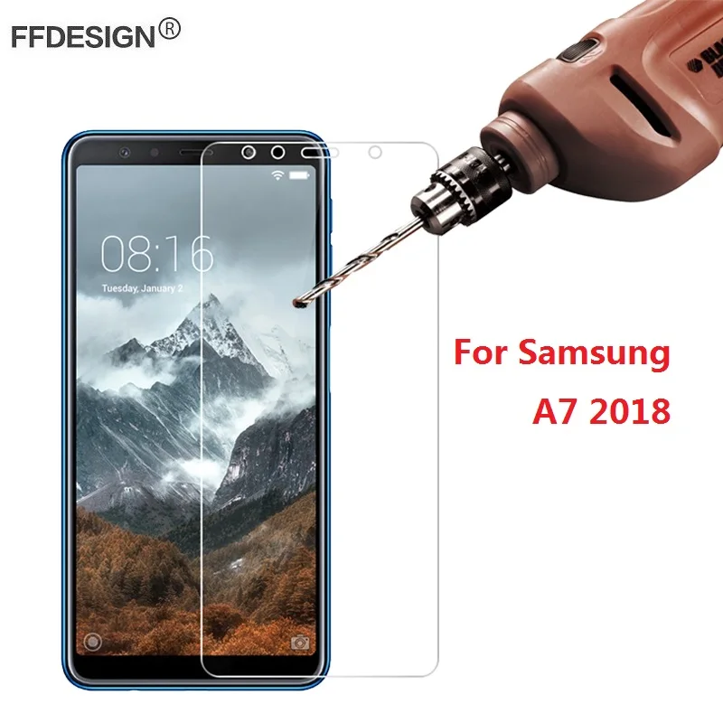 Защитное стекло для Samsung Galaxy A7 2018 закаленное на защитная пленка экрана|Защитные