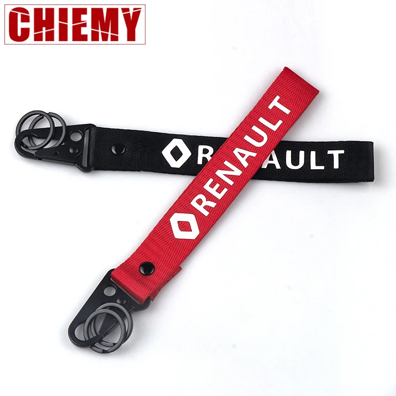

Car Fashion Metal Ribbon Key Chain Key Ring Car Styling for Renault Megane 2 3 Duster Logan Clio Laguna Car accessories