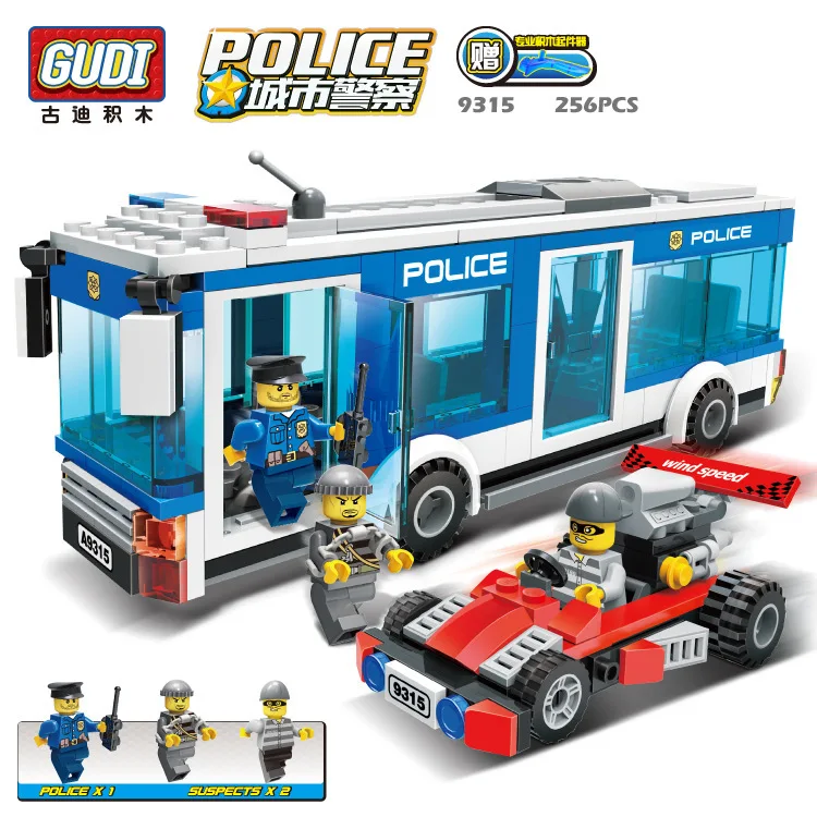 

9315 252pcs Police Toy Building Blocks Constructor Compatible LEGO LEPIN Kids Educational Toys for Boys Girls Children