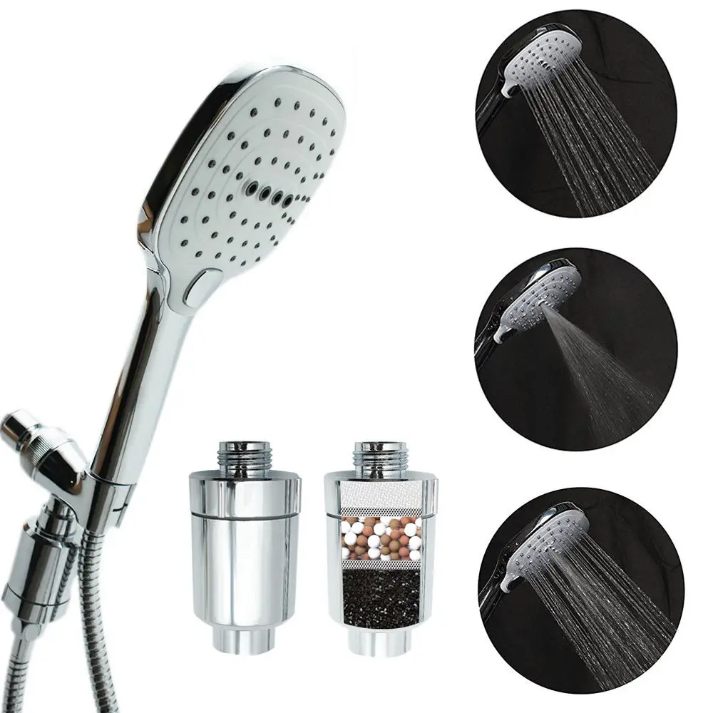 Pressure Water Saving ABS Ionic Filter Chlorine Handheld Shower head