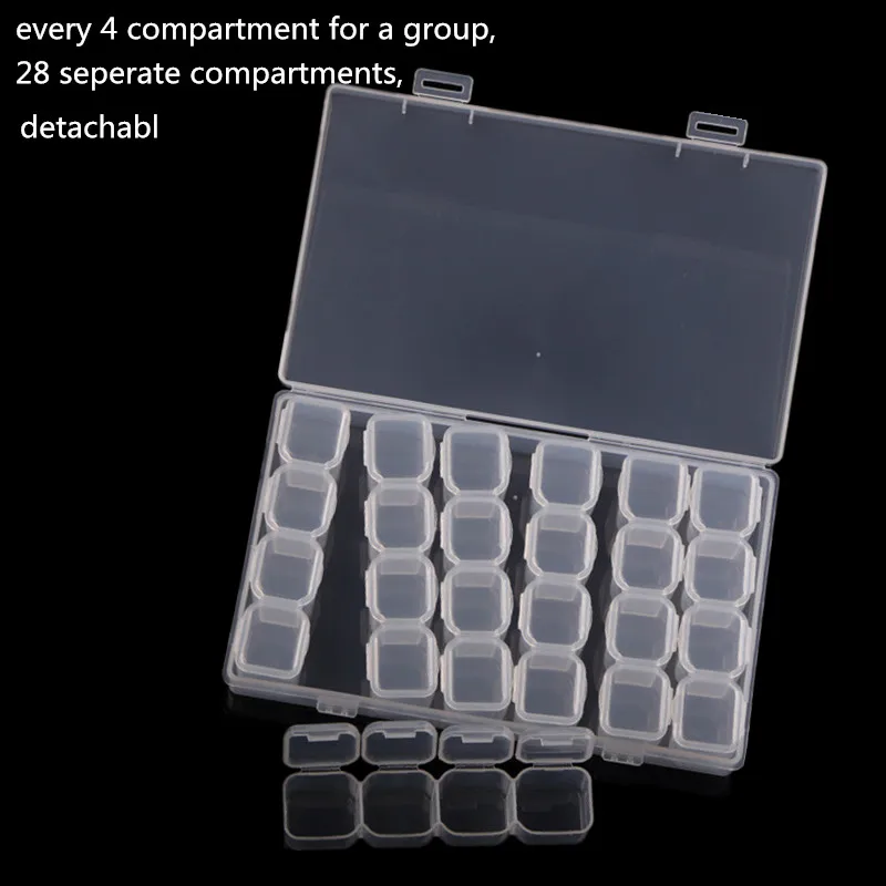 28 решеток разборные алмазные картины коробки Алмазная вышивка аксессуары