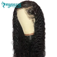 360 Lace Frontal Wig Pre Plucked Curly Remy Lace Front Human Hair Wigs With Baby Hair For Black Women Brazilian NYUWA Hair Wigs
