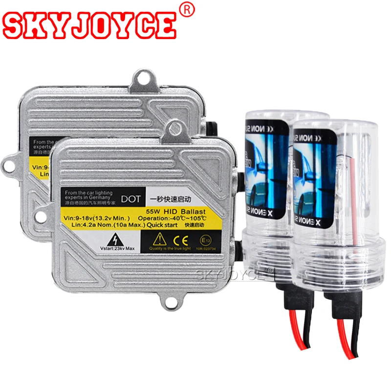 SKYJOYCE Xenon H1 H3 H4 4300K H7 6000K H11 5000K H8 HB3 HB4 H27 55Вт HID комплект блок розжига/балласт