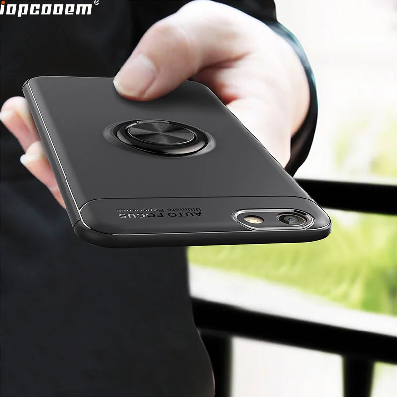 

Luxury Case For VIVO Y69 Case Rotating Finger Ring Holder Matte Soft Silicone Back Cover For VIVO Y69 Coque 5.5"inch