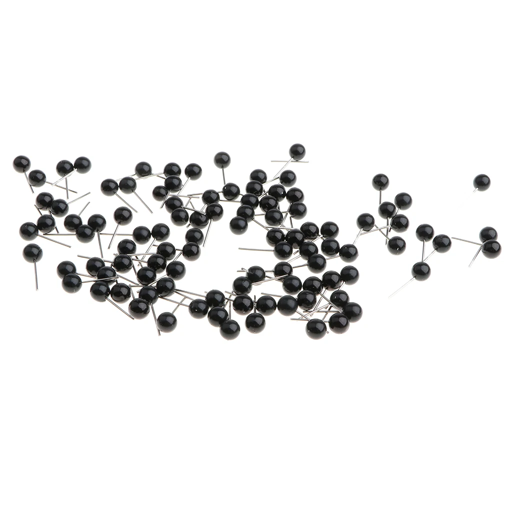 300 Pieces Black Glass Eyes Kits for Needle Felting Bear Dolls Toy 4-6mm