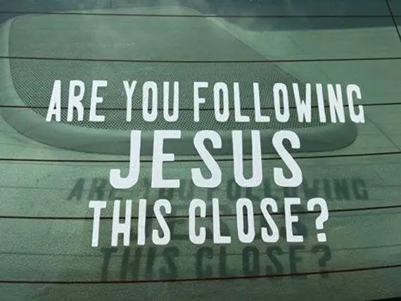 15cm ARE YOU FOLLOWING JESUS THIS CLOSE Reflective Funy Car Accessories Design Fashion Sticker Vinyl Laptop Decorative | Автомобили и