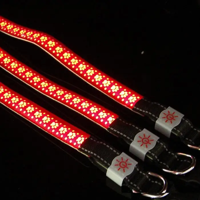Светодиодный ошейник для собак, светящийся ошейник для щенков, резной узор, ночной безопасный ошейник, аксессуары для домашних животных, распродажа