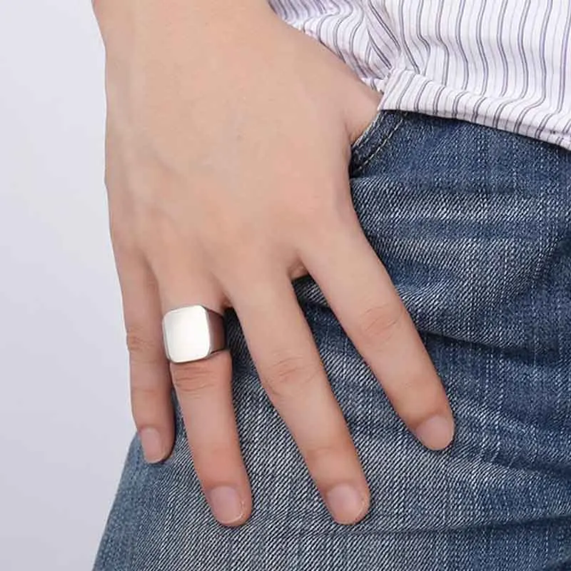 Кольцо из стали и титана для мужчин серебряное черное золото|ring silver|men jewelryfinger ring |
