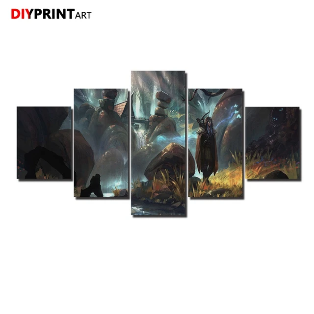 Wow noite elf 5 pçs/set jogo de pintura da arte parede cartaz decoração da  parede pinturas para sala estar decoração casa - AliExpress