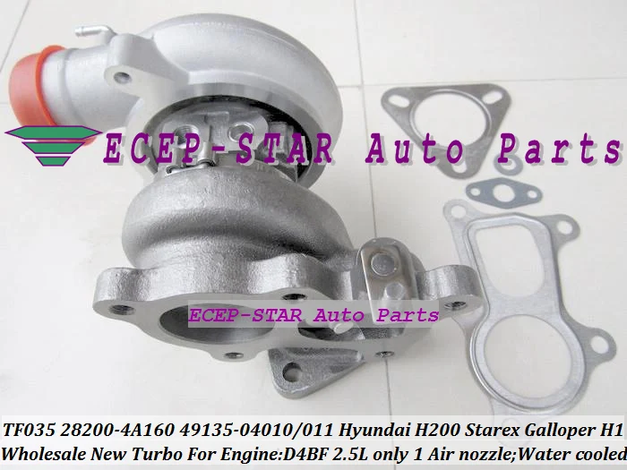 TF035 28200-4A160 49135-04010 49135 04010 49135-04011 Turbo Turbocharger For HYUNDAI Commercial H200 Starex Galloper H1 D4BF 2.5L (3)