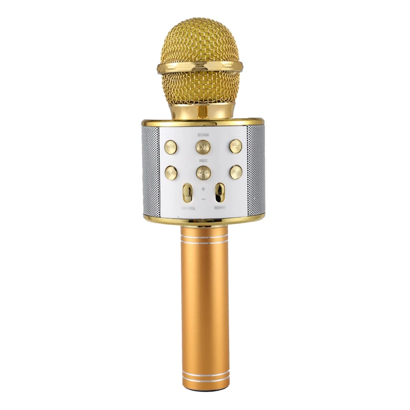 

Professional Bluetooth Wireless Microphone Karaoke Speaker Microphone Handheld Music Player MIC Singing Recorder KTV Microphone