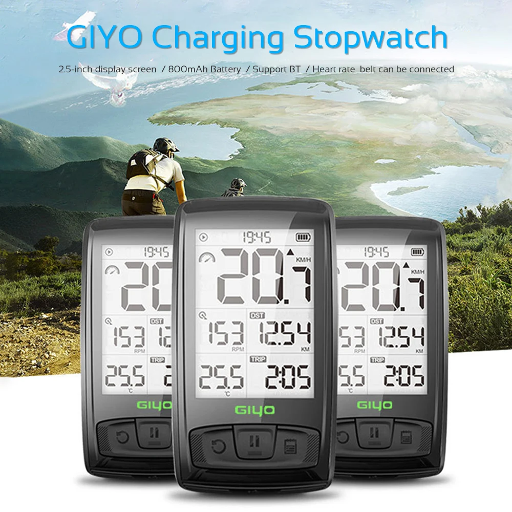 

GIYO Bicycle Computer Backlight Waterproof M4 Bicycle Stopwatch Speedometer For Bicycle BT Wireless Rode Speedometer Odometer