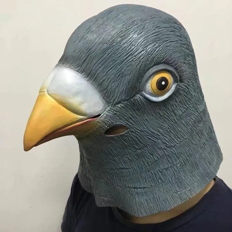 New Creepy Pigeon Head Latex Mask Masque Halloween Cosplay Costume Mask Theater Prank Halloween