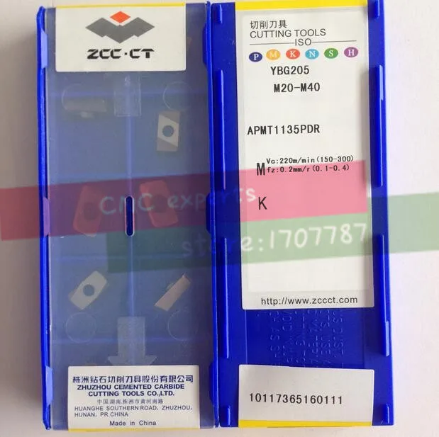 50 шт. APMT1135PDR YBG205. Режущее лезвие фрезерная вставка Zhuzhou Diamond оригинальная